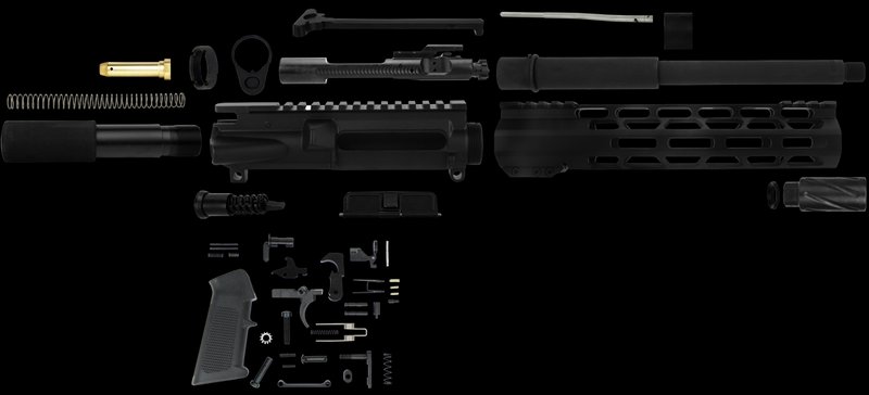 TacFire SSPK300LPK10 AR Pistol Build Kit, 300 AAC Blackout, Upper Receiver, 10.5 in Barrel, M-LOK