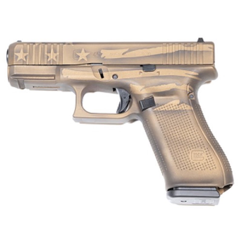 Glock G45 Gen5 9mm 4.02" 17rd Coyote Battle Worn Flag Cerakote