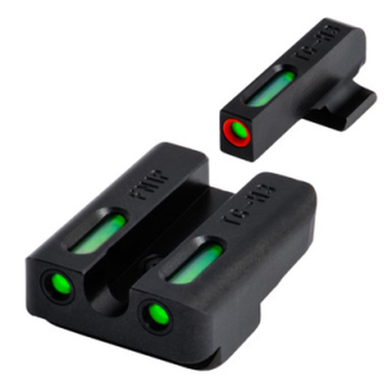 Truglo TFX Pro FN FNX-40 Front & Rear Night Sights, Green Tritium Fiber Optic Orange Outline