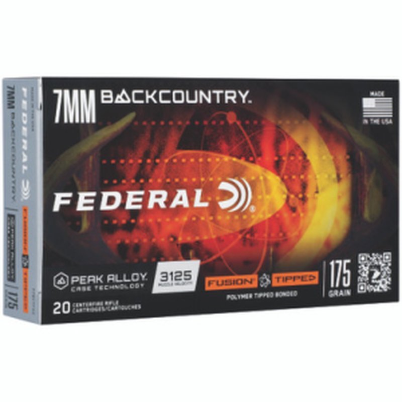Federal Fusion Backcountry 7mm Fusion Tipped 175gr Rifle Ammo 20-Round