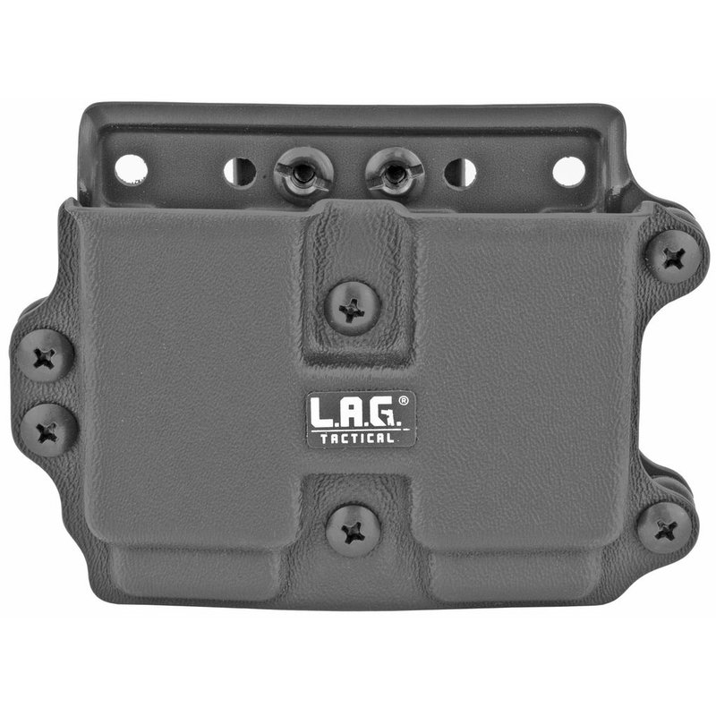 L.A.G. Tactical M.C.S. Double Magazine Carrier Glock 9/40 Full Size Black Kydex
