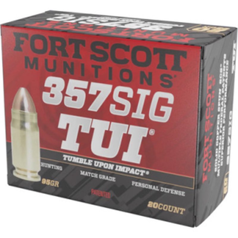 Fort Scott Munitions Self Defense Tumble Upon Impact .357 SIG 95gr Ammunition