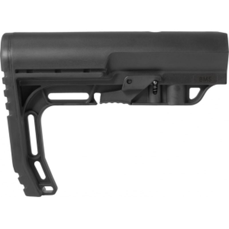 Mission First Tactical BMS Battlelink Minimalist Stock Collapsible Black for AR-15/M16/M4 with Commercial Tubes (Tube Not Included) - BMS