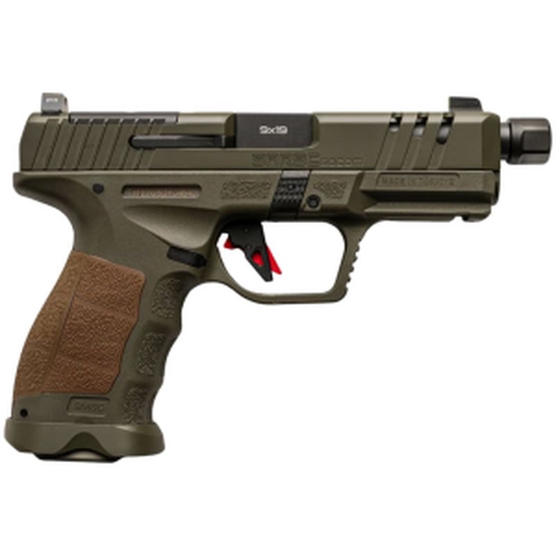 Sarsilmaz SAR9 Compact SOCOM HGA 9mm 4.7in Threaded Barrel Optic Ready OD Green