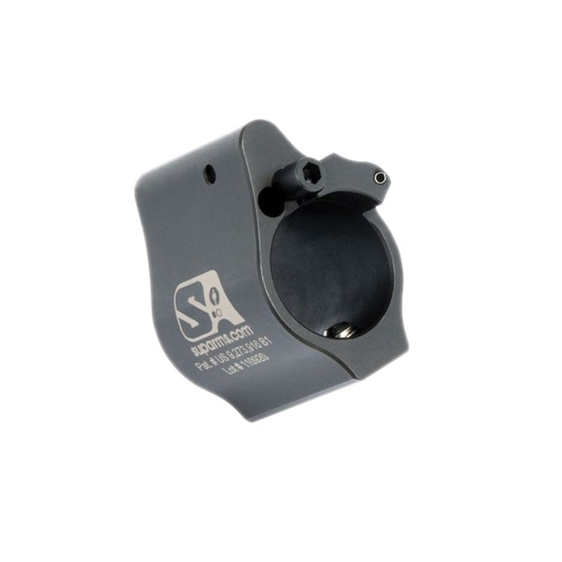 Superlative Arms Solid Set Screw Direct Impingement Adjustable Gas Block 0.625" x 1", Black