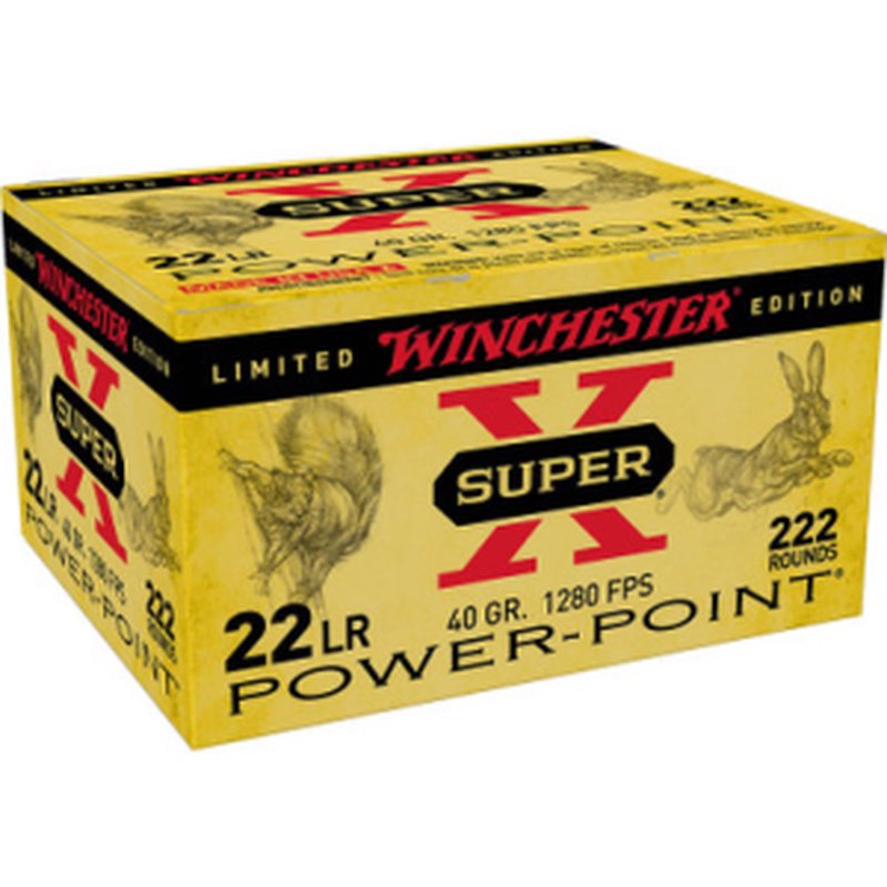Winchester Super-X .22 LR Power-Point 40 Grain Ammunition 222-Round X22LRPPB