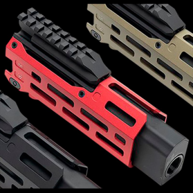 Strike Industries CEVOHG6RED 6" M-Lok Aluminum Faux Suppressor for CZ Scorpion EVO
