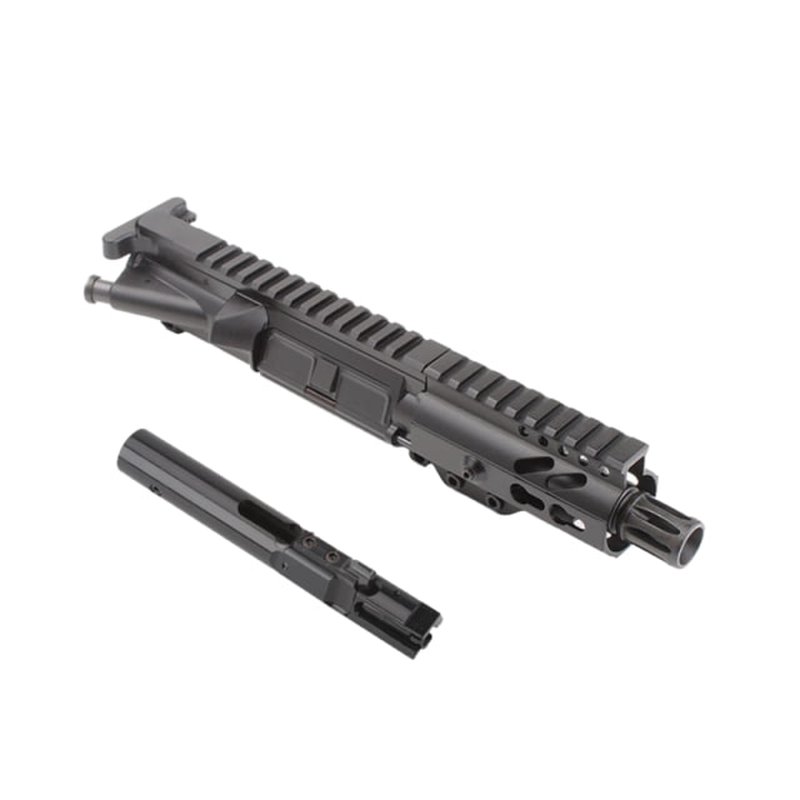 Tiger Rock 4.5in Pistol Length AR-9mm w/ 4in Super Slim Keymod Hanguard Complete Upper Receiver