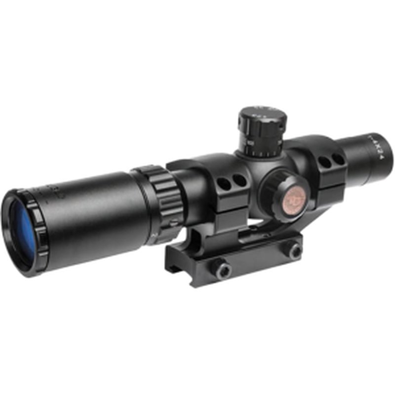 TruGlo TG8514BT TruBrite 1-4x 24mm Obj Wide FOV 30mm Tube Dia Black Fine Crosshair