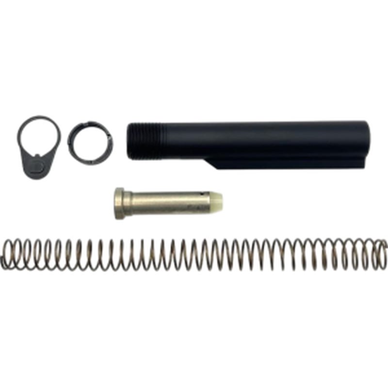 LBE Unlimited Buffer Tube Kit AR-15 Black, 6-Position Tube, H3 Heavy Buffer, Carbine Length Recoil Spring.