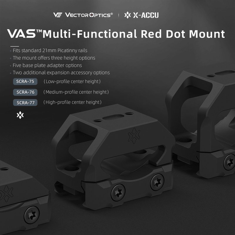 Vector Optics VAS Red Dot Mount Risers Picatinny Low/Medium/High