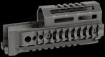 Midwest Industries AK Alpha Quad Rail Handguard 6in Black 6061 Aluminum