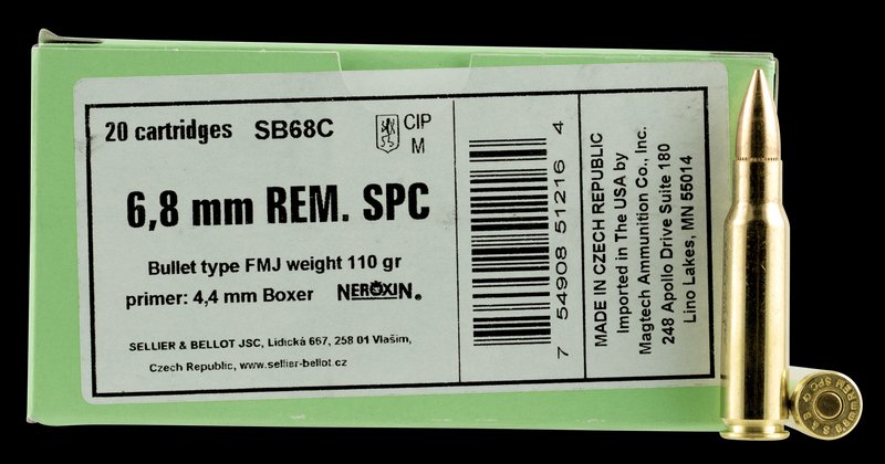 Sellier & Bellot Rifle 6.8mm Rem SPC FMJ 110gr 20 Rounds