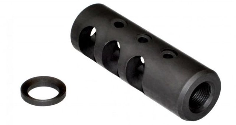 Sniper Muzzle Brake / Recoil Compensation for .223/5.56 NATO 1/2x28r Gun Metal Black