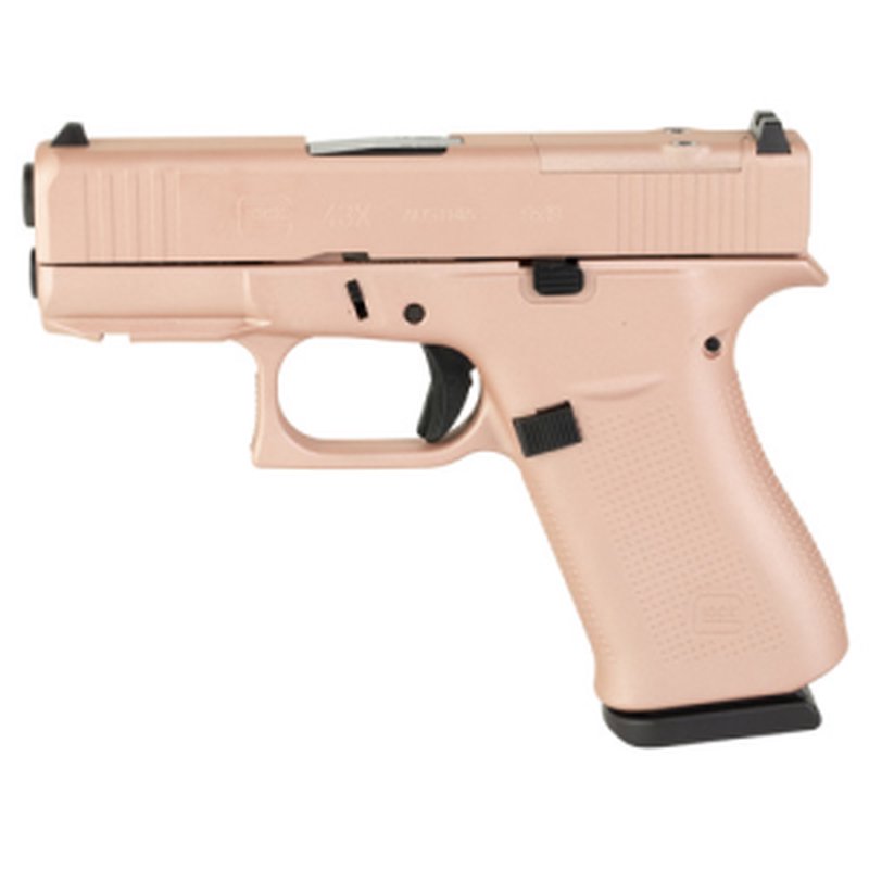 Glock G43X MOS Sub-Compact 9mm 3.41 Inch Barrel Pistol Rose Gold