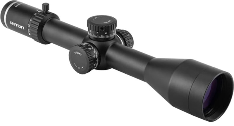 Riton Optics The 5 Conquer 4-28x56mm 30mm Second Focal Plane Rifle Scope, Black