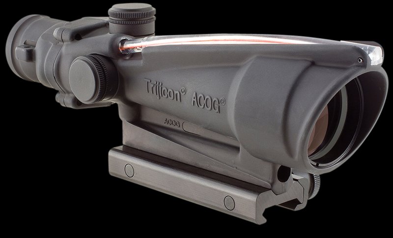 Trijicon 100153 ACOG 3.5x35mm Black Hardcoat Anodized Illuminated Red Horseshoe BDC Reticle
