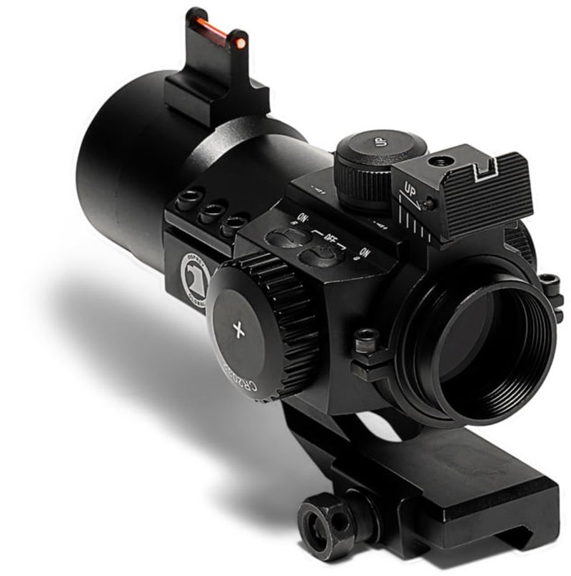Osprey Global Fiber Optic 1x30mm Reflex Red Dot Sight 5 MOA Dot Reticle Black