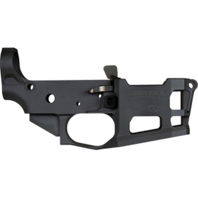 DESERT TECH Quattro-15 5.56 NATO / 223 Rem Stripped AR15 Lower Receiver w/ 53rd Magazine | Black