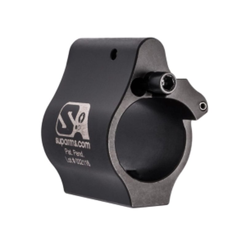 Superlative Arms Bleed Off Set Screw Adjustable Low Profile Gas Block AR-15, LR-308 0.750" Melonite Black