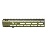 AR15 10.7" Enhanced M-LOK Handguard, Gen 2 - OD Green Anodized