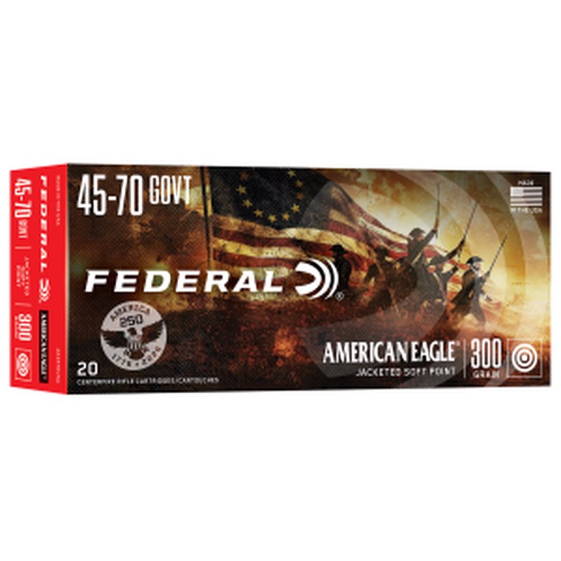 Federal American Eagle 45-70 Government 300 Grain Soft Point Rifle Ammunition