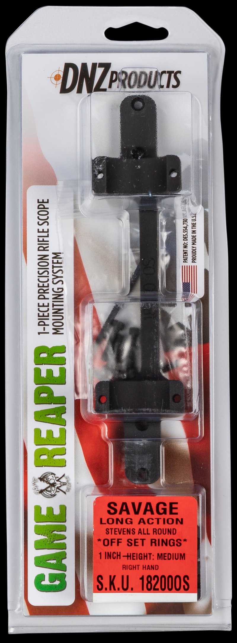 DNZ 18200OS Game ReaperSavage Scope Mount Ring Combo Matte Black