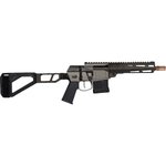 Q LLC MINIFIX300BLK8PST Mini Fix 10+1 8" Black Anodized Tapered Threaded Barrel, Q-Sert Free-Float Handguards, Picatinny Rail Receiver, Black SBA3 Brace, Black Polymer Grips