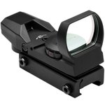 NCStar 1x24-34 Dual Illumination Reflex Sight D4RGB - Red/Green 4-Reticle, 3 MOA Dot, Black