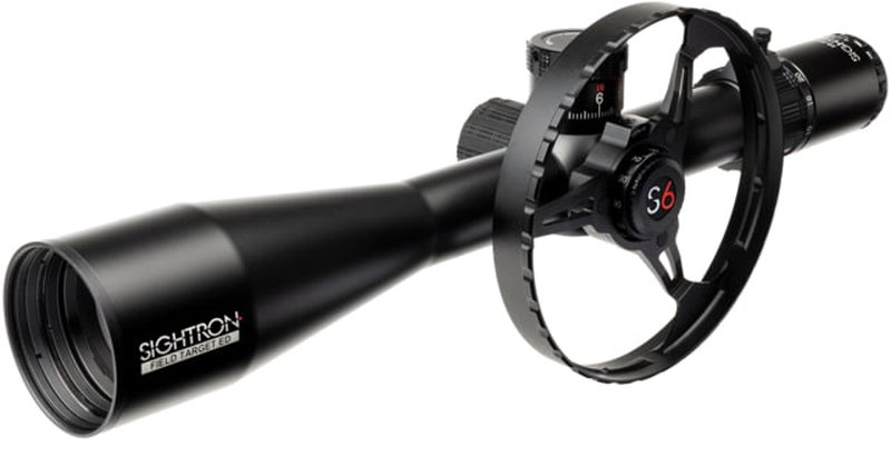 Sightron S6 10-60x56 ED Field Target Rifle Scope, 34mm Tube, Second Focal Plane, Side Wheel Illum MOA-2FT