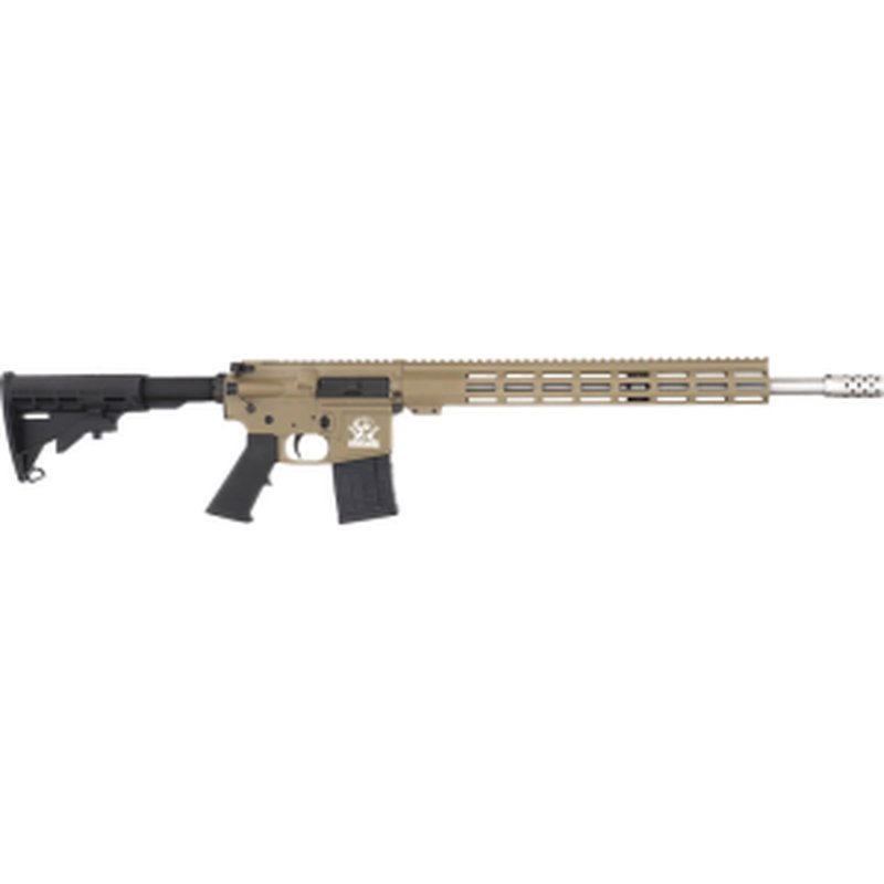 Great Lakes Firearms AR-15 Rifle, .450 Bushmaster, 18" 416r SS Barrel, 15.25" M-LOK Rail, 6 Position M4 Stock, Flat Dark Earth Cerakote- GL15450SS FDE