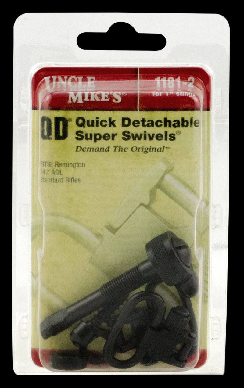 Uncle Mike's Remington 742 ADL Sling Swivel Set 1 in Blued Steel Quick-Detach
