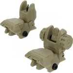 Tacfire Same Plane Polymer Flip-Up Sights - FDE - IS008T