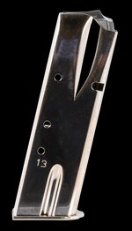 MEC-GAR 9mm Luger Magazine for Browning Hi-Power and Springfield SA-35 Nickel MGBRHP13N