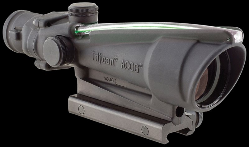Trijicon 100149 ACOG Black Hardcoat Anodized 3.5x35mm Illuminated Green Chevron BDC Reticle