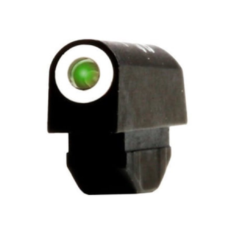 XS Sights RV0001N4 Standard Dot Night Sight Tritium Green with White Outline Front Black Frame for Ruger SP101, S&W J Frame
