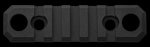 GrovTec 3.1-Inch 5-Slot Picatinny Rail Push-Button Base (Black)