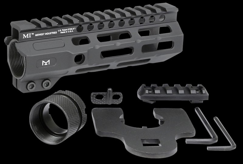 Midwest Industries MICRM6 Combat 6-Inch Free-Float Handguard M-LOK Aluminum Black Anodized