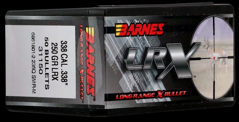 Barnes Bullets LRX Long Range .338 Cal 250gr Polymer Tip Boat Tail Bullets