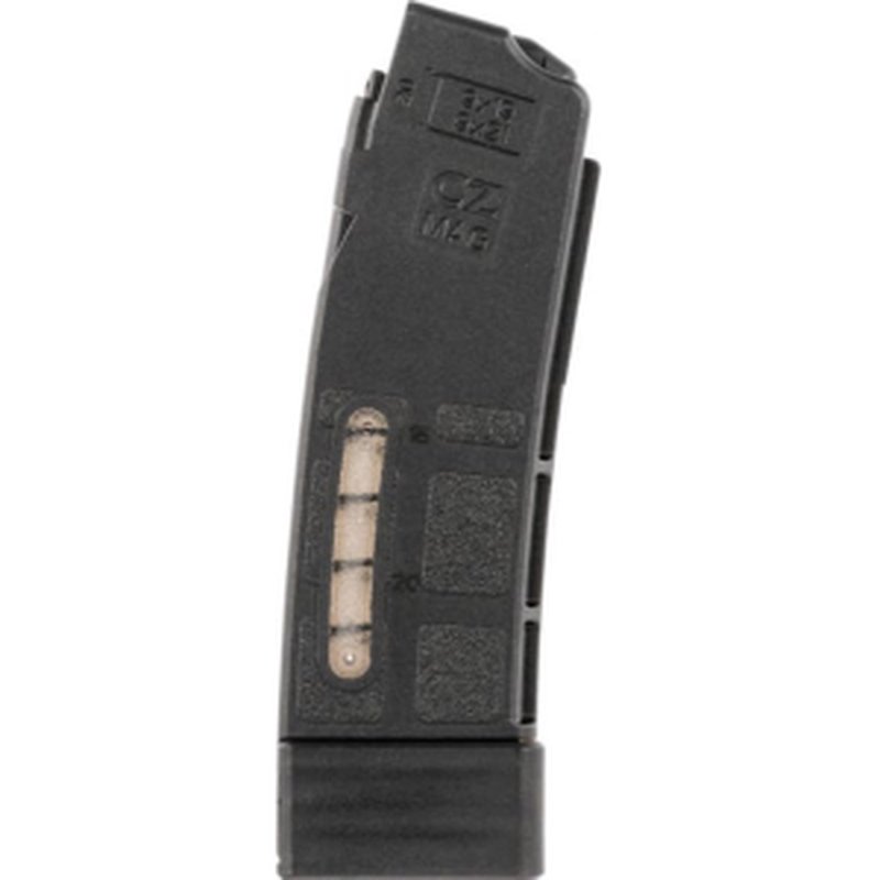 CZ-USA Scorpion EVO 3 Magazine 11356 9mm Luger 20-Round Black Windowed Polymer for Scorpion EVO 3