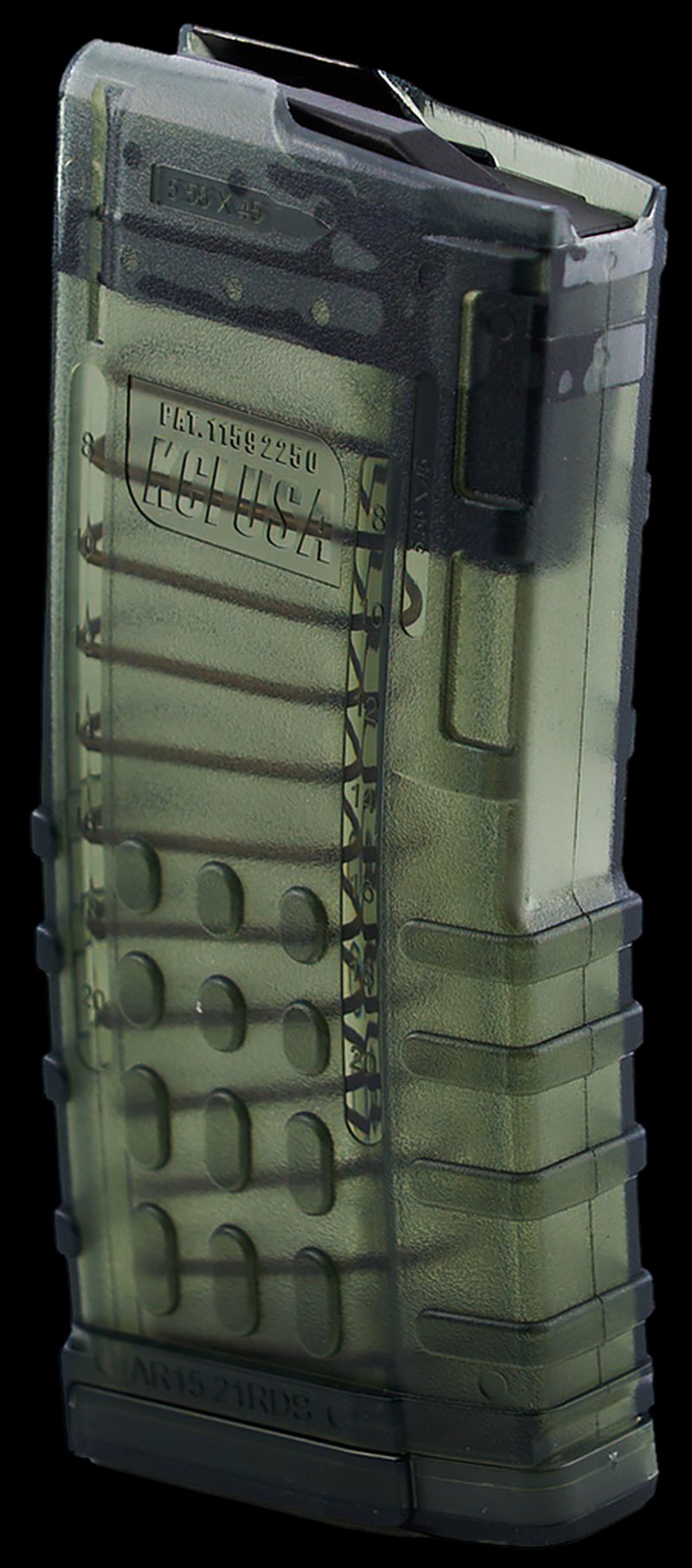 KCI USA AR-15 Magazine KCIMZ066 .223 Remington Polycarbonate Translucent Smoke 21-Round