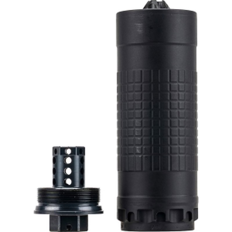IWI IWS6K 6mm Black Direct Thread Suppressor w/ 1/2-28 HUB-T Mount