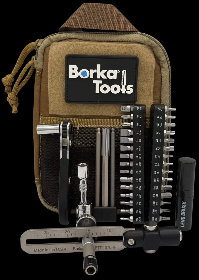 Pro-Shot Borka BTK-E1 Standard Configuration Adjustable Torque Driver Kit with 1070 in-lbs Range and Extension Bits.