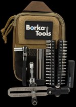 Pro-Shot Borka BTK-E1 Standard Configuration Adjustable Torque Driver Kit with 1070 in-lbs Range and Extension Bits.