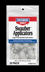 Birchwood Casey 41110 Swauber Applicator Swabs (20-Pack) for Gun Blue