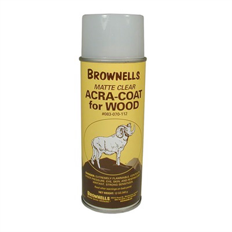 Brownells ACRA-COAT-WOOD Gloss Clear Stock Finish Aerosol 12 oz
