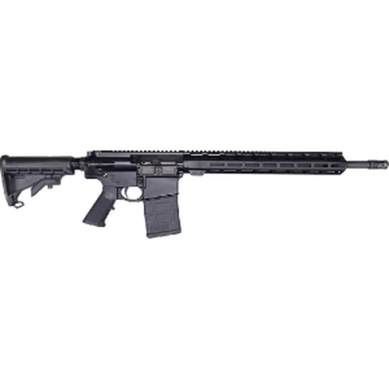 Del-Ton Alpha OR3FTH18-M, 18in AR-10 Semi-Auto Rifle, Optics-Ready (Black) / Includes 20-round magazine