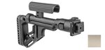FAB Defense Tactical Folding Buttstock With Cheek Riser For AKS-7U Krinkov Flat Dark Earth