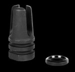 LBE Unlimited Three-Prong AR-15 Flash Hider 1/2x28 Black 1215 Steel