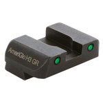 AmeriGlo Pro Green Tritium 2-Dot Rear Sight for Glock Square Notch